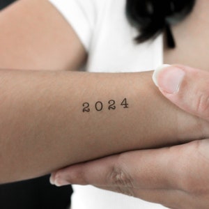 2024 Birth Year Temporary Tattoo (Set of 3)