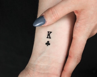 クラブのエースのタトゥーシール（3枚セット） - Etsy 日本