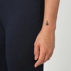Small Pine Tree Temporary Tattoo (Set of 3)