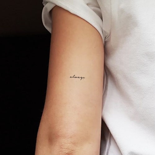 Always Temporary Tattoo set of 3 - Etsy Australia Always Temporary Tattoo set of 3 - Etsy Australia