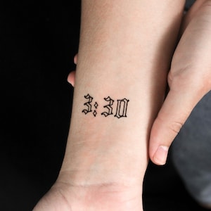 3:30 tijdelijke tattoo (set van 3)