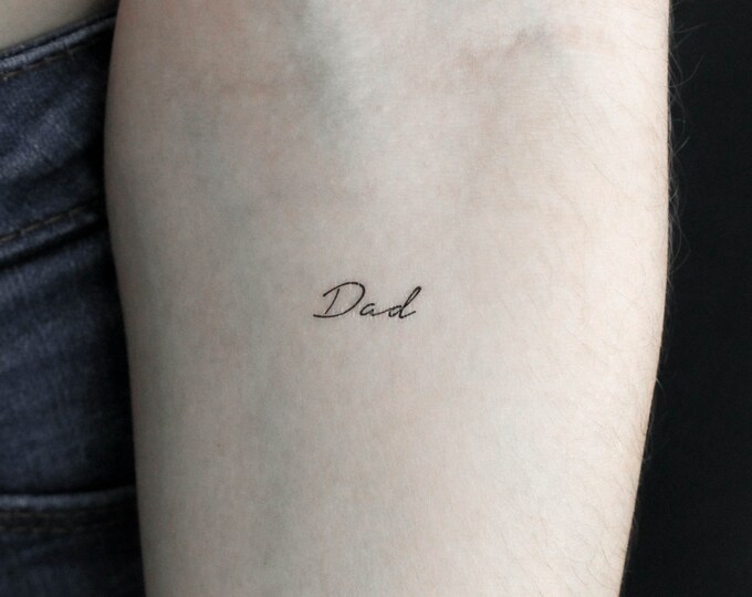 Mom and Dad Temporary Fake Tattoo Sticker set of 2 - Etsy