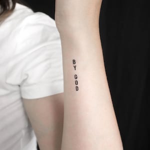 By God Temporary Tattoo (Set of 3)