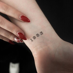 1953 Birth Year Temporary Tattoo (Set of 3)
