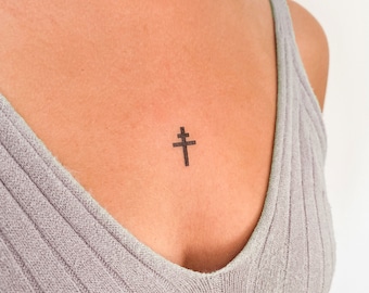 Tatouage temporaire croix de Lorraine (Lot de 3)
