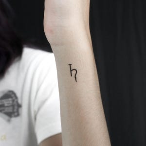 Saturn Planetary Symbol Temporary Tattoo (Set of 3)