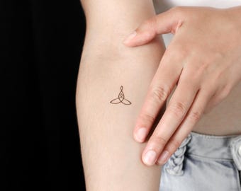 Tatuaje temporal de símbolo pequeño de madre e hijo (juego de 3)