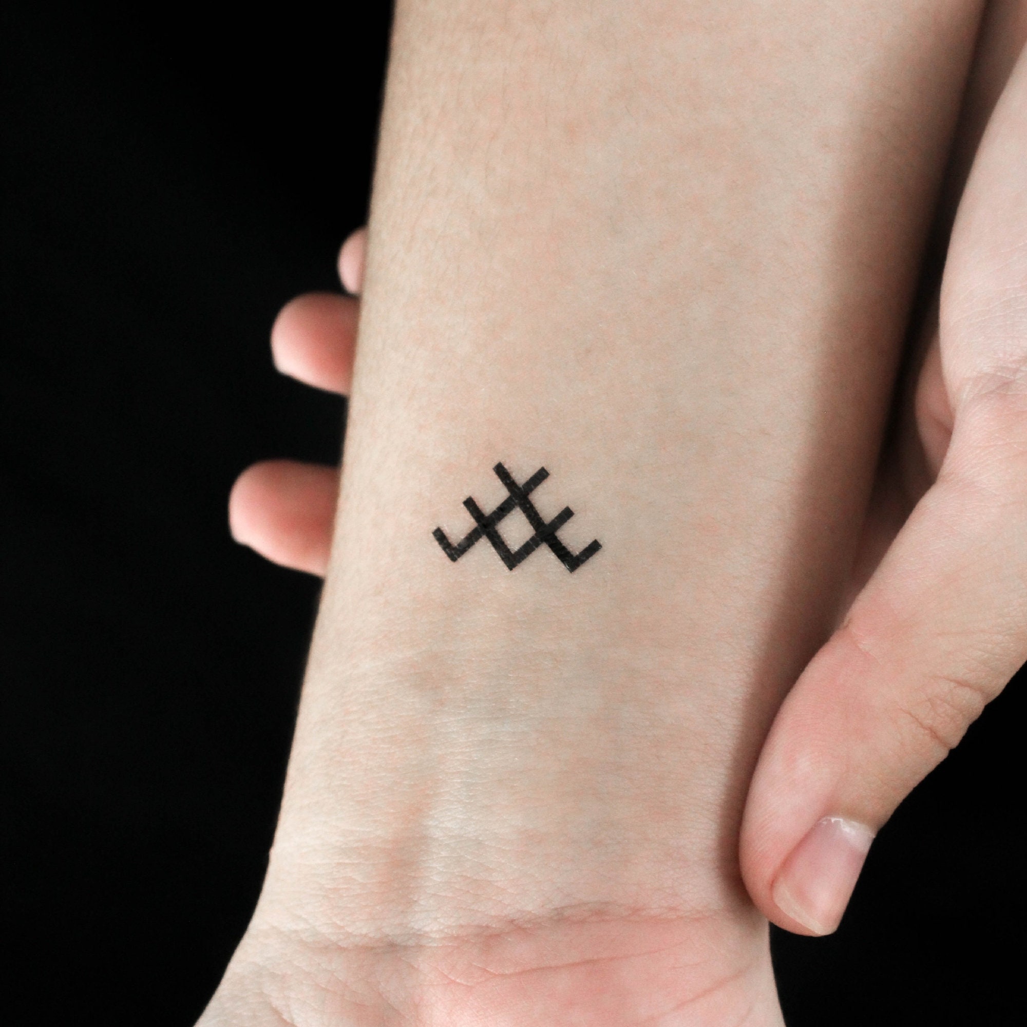 Trejdeksnis tijdelijke tattoo (set van 3) - Etsy België, image size:2000x2000