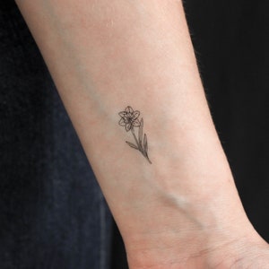 Narzisse temporäres Tattoo (3er Set)