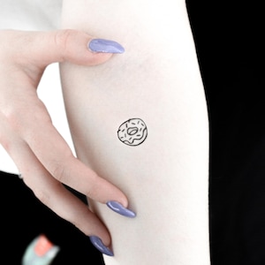 Donut Temporary Tattoo (Set of 3)