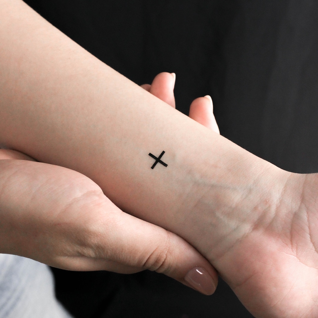 Plus Sign Temporary Tattoo (set of 3) - Etsy