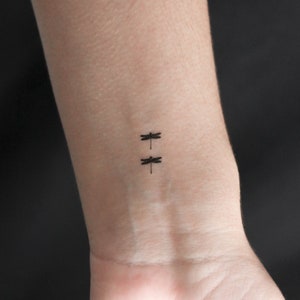 Two Dragonflies Temporary Tattoo (Set of 3)
