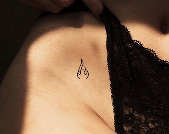 Fire Flame Temporary Tattoo (Set of 3)