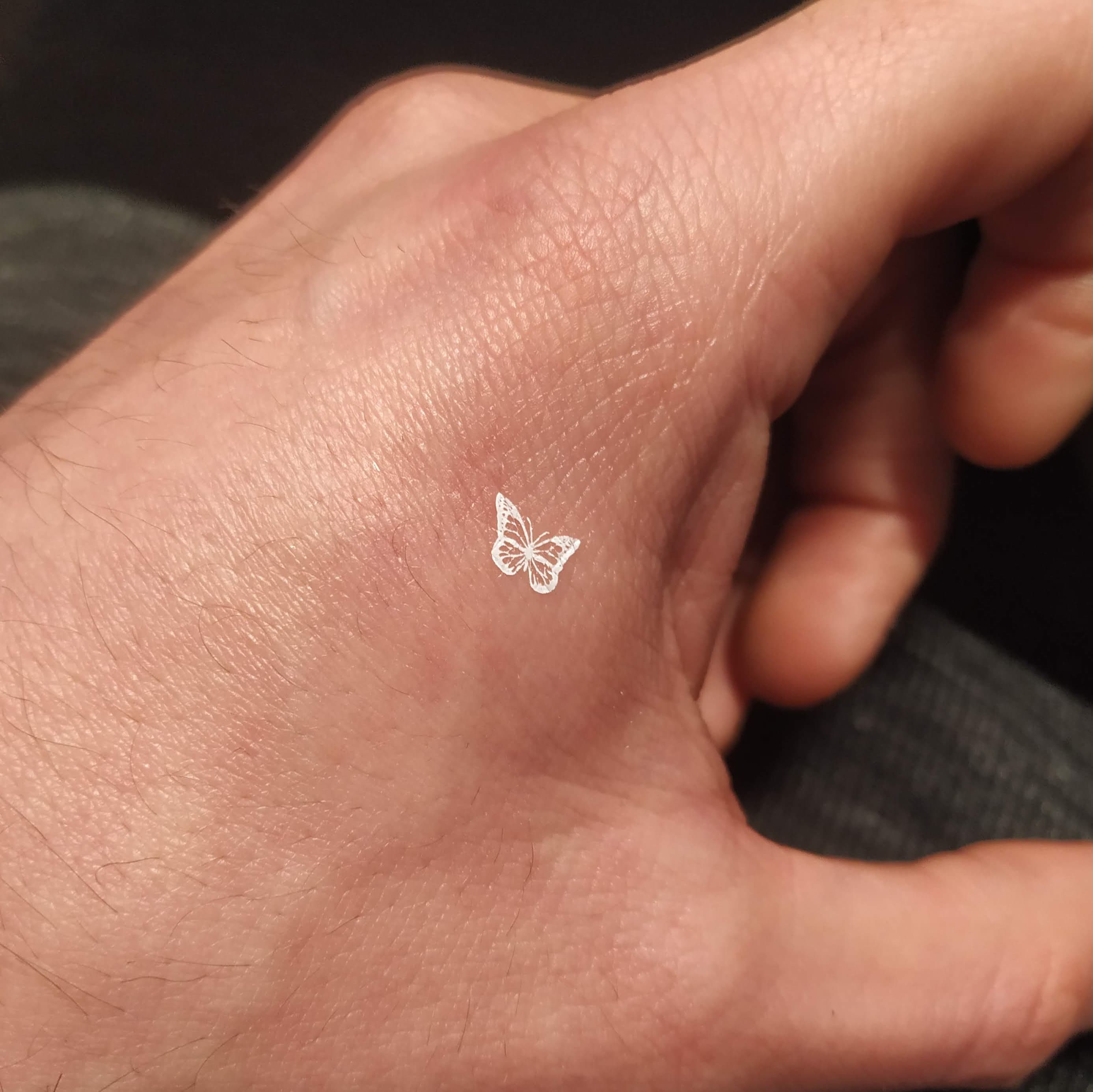 Tiny White Butterfly Temporary Tattoo (Set of 3)