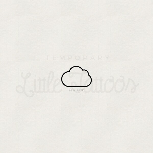 Minimalist Cloud Temporary Tattoo (Set of 3)