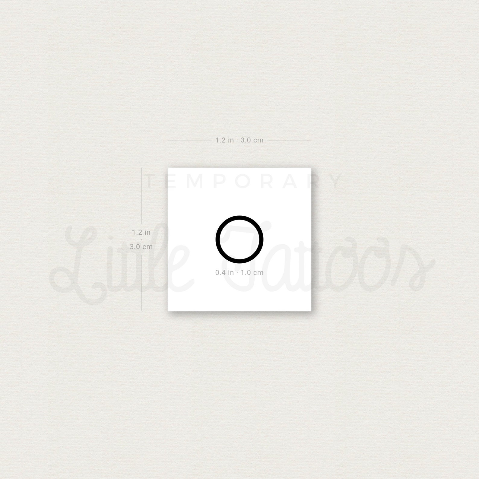 Little Circle Temporary Tattoo (set of 3) - Etsy