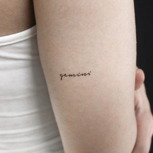 Gemini Temporary Tattoo (Set of 3)