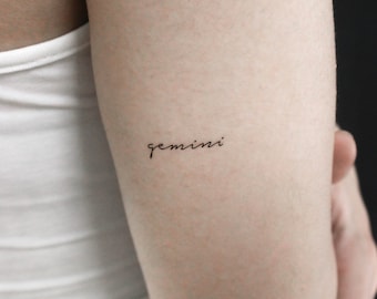 Gemini Temporary Tattoo (Set of 3)