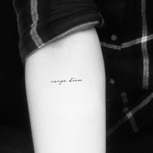 Carpe Diem Temporary Tattoo set of 3 - Etsy Hong Kong Carpe Diem Temporary Tattoo set of 3 - Etsy Hong Kong