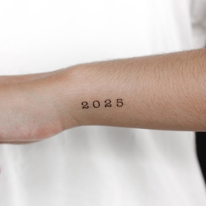 2025 Birth Year Temporary Tattoo (Set of 3)
