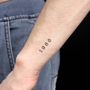 1966 Birth Year Temporary Tattoo (Set of 3)