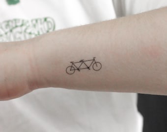 Tandem Bike Temporary Tattoo (Set of 3)