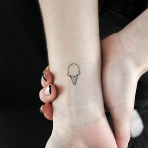 Ice Cream Temporary Tattoo (Set of 3)