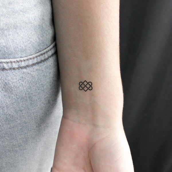 Small Celtic Love Knot Temporary Tattoo (Set of 3)