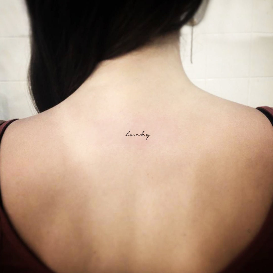 Lucky Temporary Tattoo set of 3 Etsy