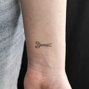 Scissors Temporary Tattoo (Set of 3)