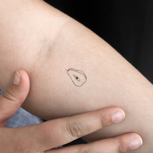 Tatuaggio temporaneo con pera (set di 3)