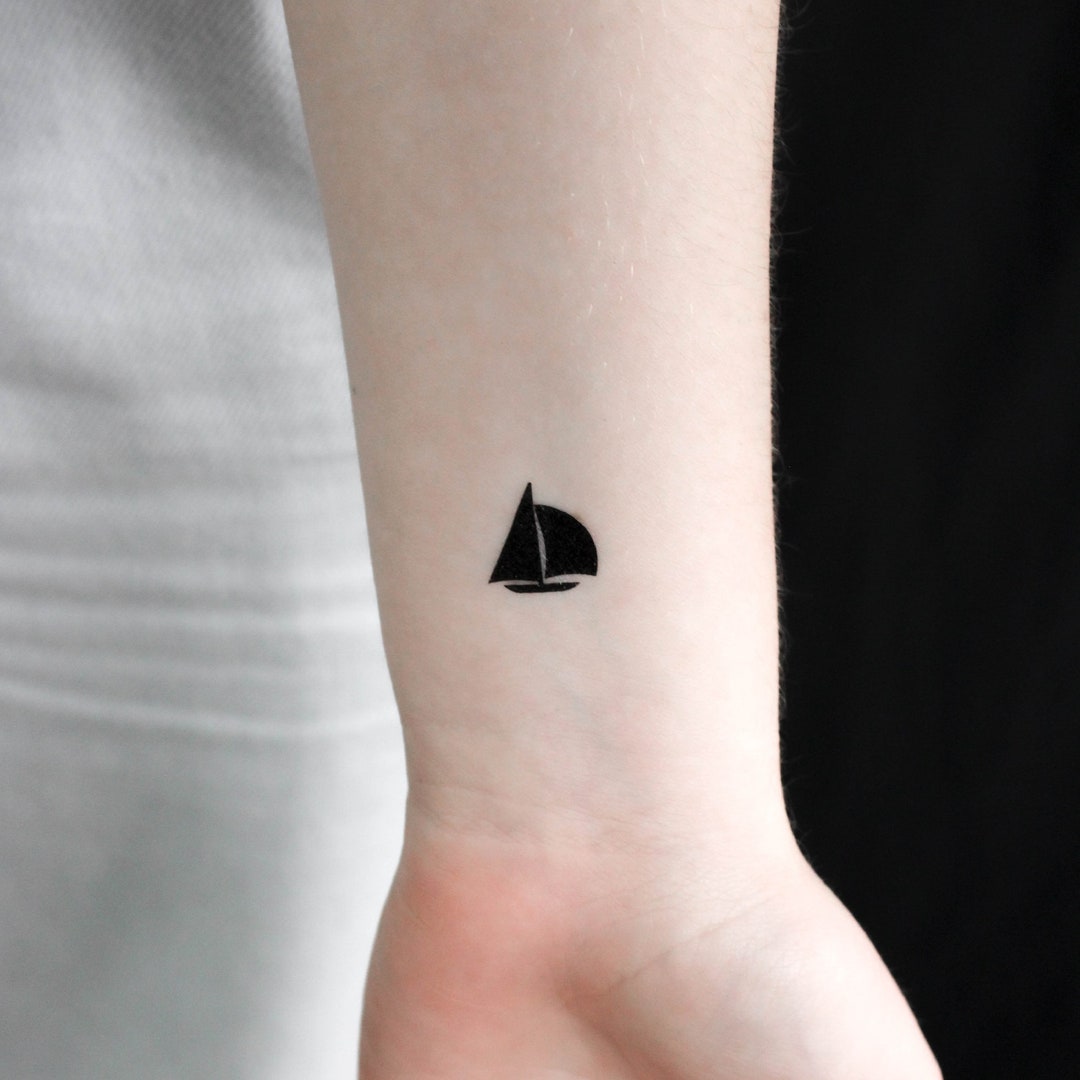 Sailboat Temporary Tattoo (set of 3) - Etsy