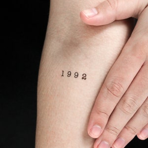 1992 Birth Year Temporary Tattoo (Set of 3)