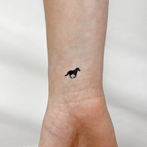 Black Horse Temporary Tattoo (Set of 3)