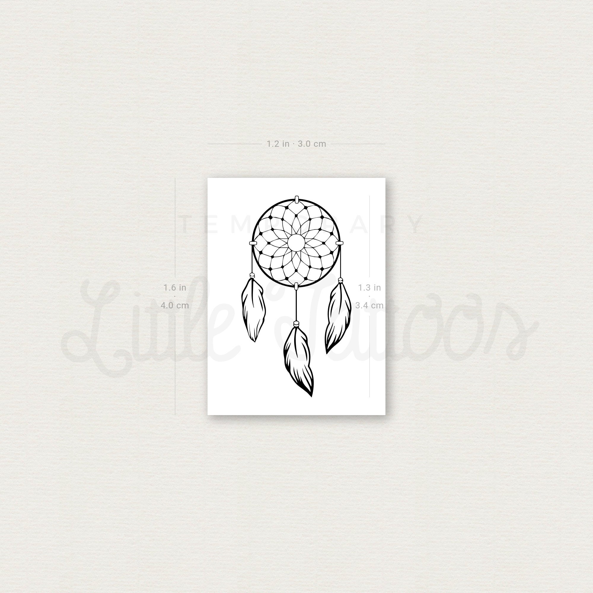 Buy Small Dreamcatcher Temporary Tattoo (set of 3) Online in
