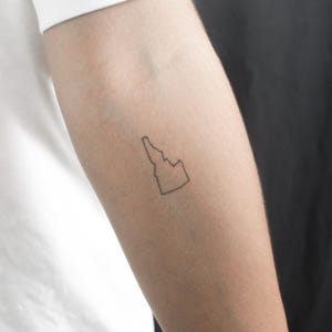 Idaho Karte Umriss temporäres Tattoo (3er Set)