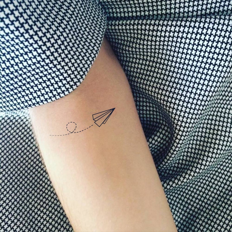 Set of 3 Flying Paper Temporary Tattoo