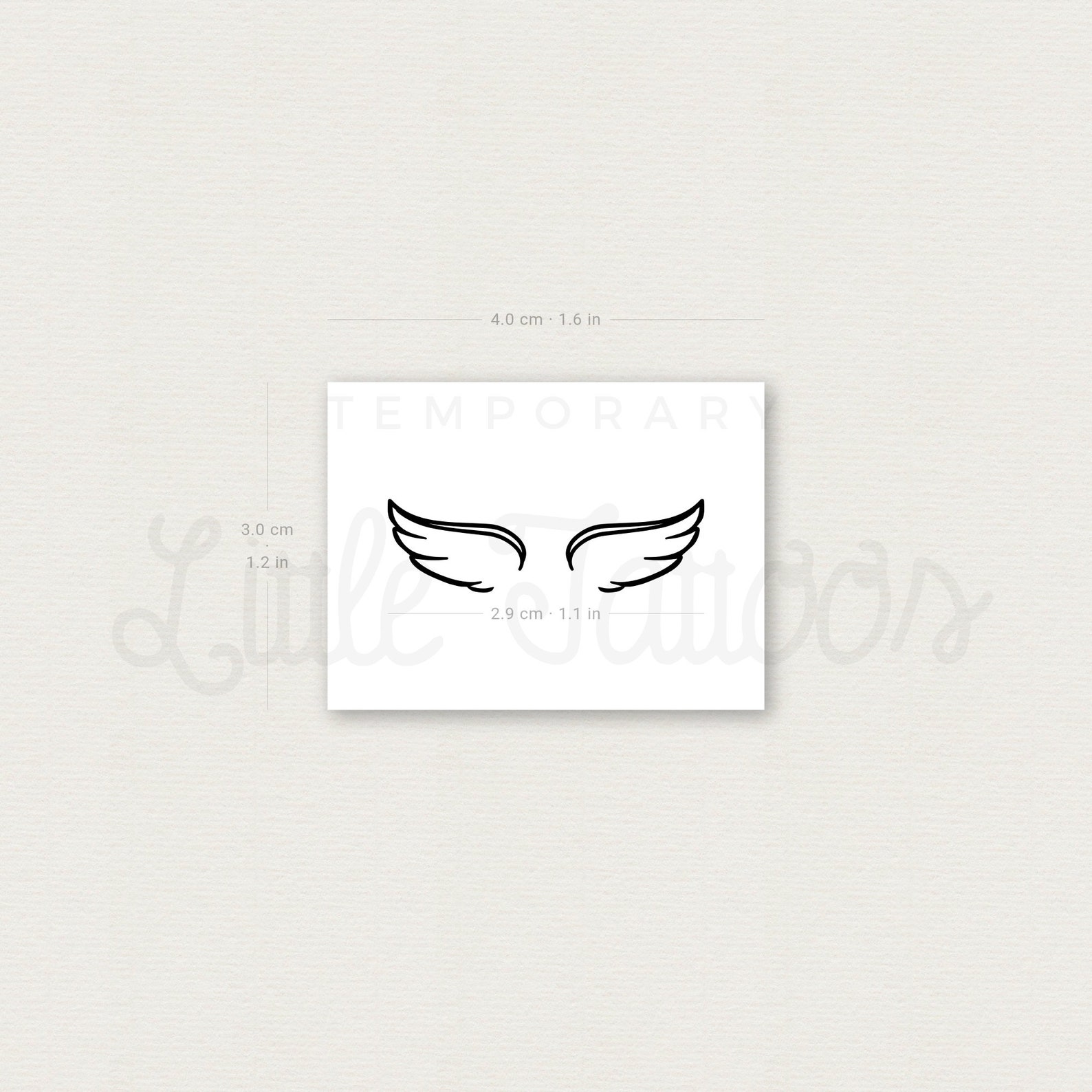 Angel Wing Couple Temporary Tattoos set of 3 - Etsy