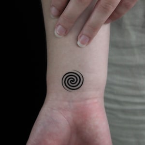 Fermats spiral tillfälliga tatuering (set om 3)