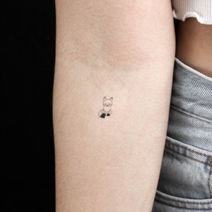 Tatuaggio Temporaneo Volpe Seduta (Set di 3)