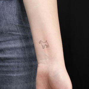 Tatuaggio temporaneo Fox Terrier (set di 3)