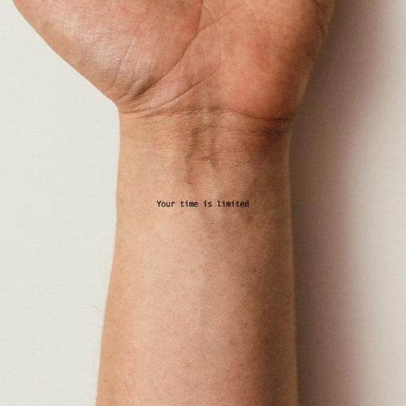 Buy Your Time is Limited Temporary Tattoo set of 3 Online in India - Etsy Buy Your Time is Limited Temporary Tattoo set of 3 Online in India - Etsy