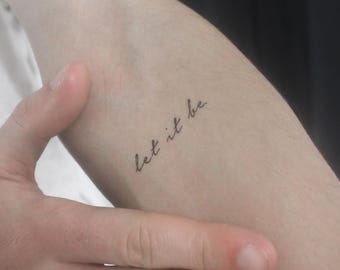 Let It Be Temporary Tattoo (Set of 3)