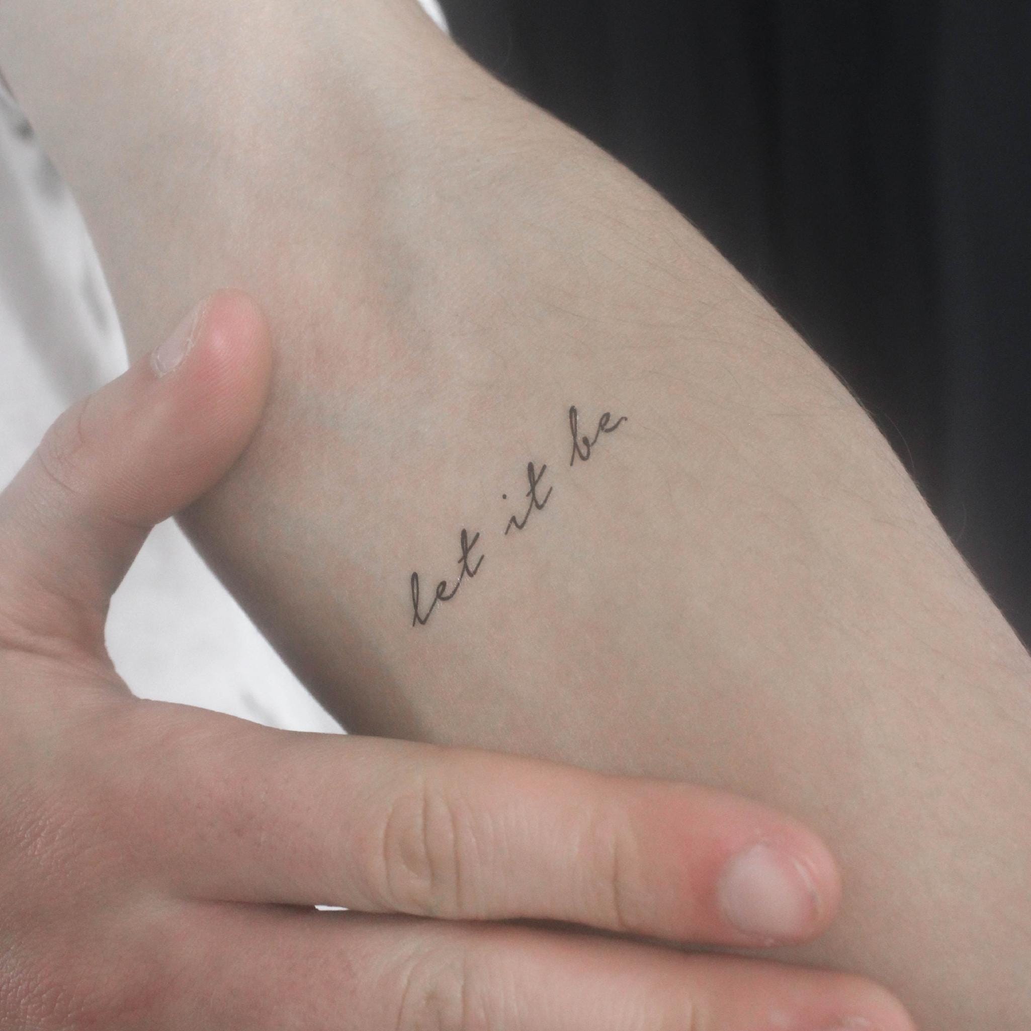 Women's Let It Be Tattoo: Simple & Meaningful