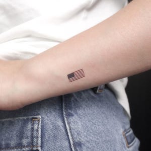 USA Flag Temporary Tattoo (Set of 3)