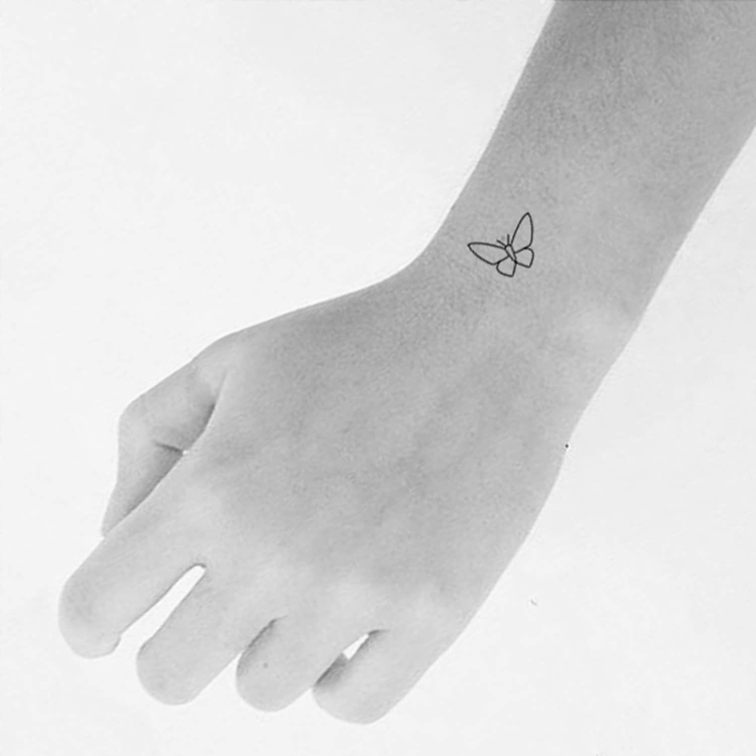 Minimalist Butterfly Temporary Tattoo set of 3 - Etsy Minimalist Butterfly Temporary Tattoo set of 3 - Etsy