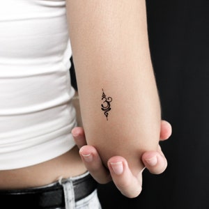 Sanskrit Symbol for Breathe Temporary Tattoo (Set of 3)