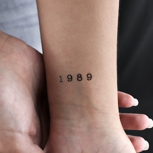 1989 Birth Year Temporary Tattoo (Set of 3)