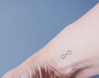Tiny Infinity Symbol Temporary Tattoo (Set of 3)