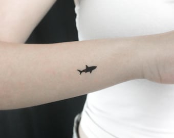 Tijdelijke tattoo haai (set van 3)